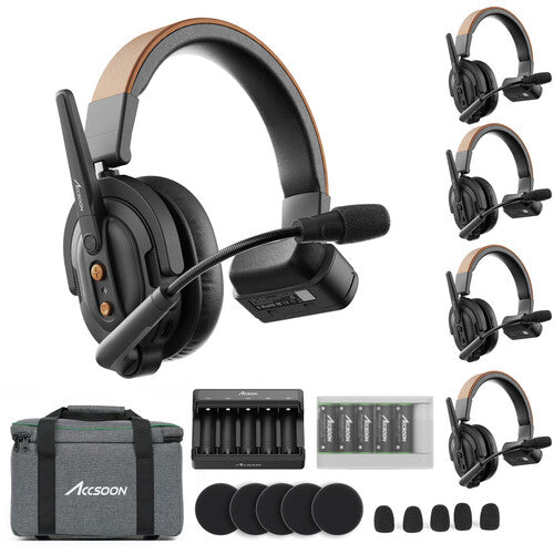 Accsoon CoMo SE Full-Duplex 5-Person Wireless Intercom System (2.4 GHz)