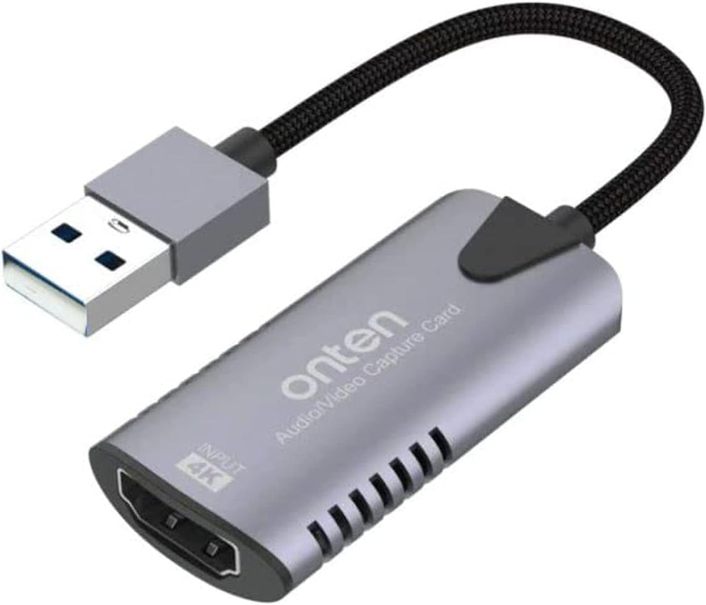 NTEN USB to HDMI – (4K Input) (Output Full HD 1080p) Audio Video Capture Card for Live Streaming | OTN-US323