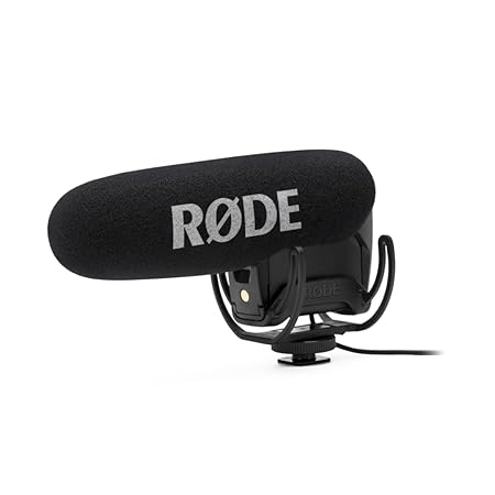 Rode Vmpr Videomic Pro R with Rycote Lyre Shock Mount, Black