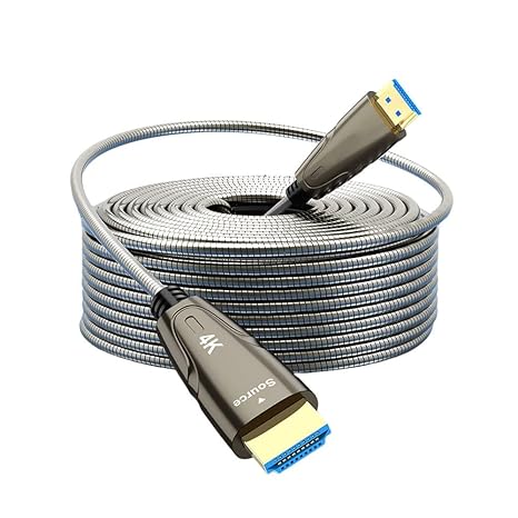 Optical Fiber Cable 2.1 Active HDMI Fiber Optic Cable Armored 4K 50M