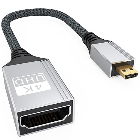 Micro HDMI to HDMI Adapter CM019 (Grey, 1 Pack)