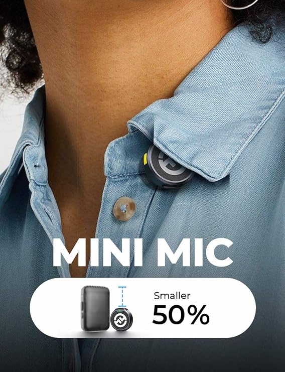 Hollyland Lark M2 Wireless Microphone for iPhone/Camera/Android/PC, 48kHz/24-bit High Fidelity Audio, 300m Range, Noise Cancelling, 40h Use, YouTube, Vlog, Streaming (2TX + 3RX + Charging Case)