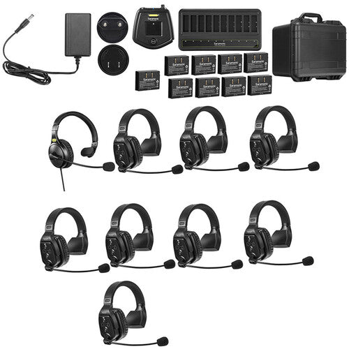 PreviousNext Saramonic WiTalk-WT9S 9-Person Full-Duplex Wireless Intercom System with Single-Ear Remote Headsets (1.9 GHz)