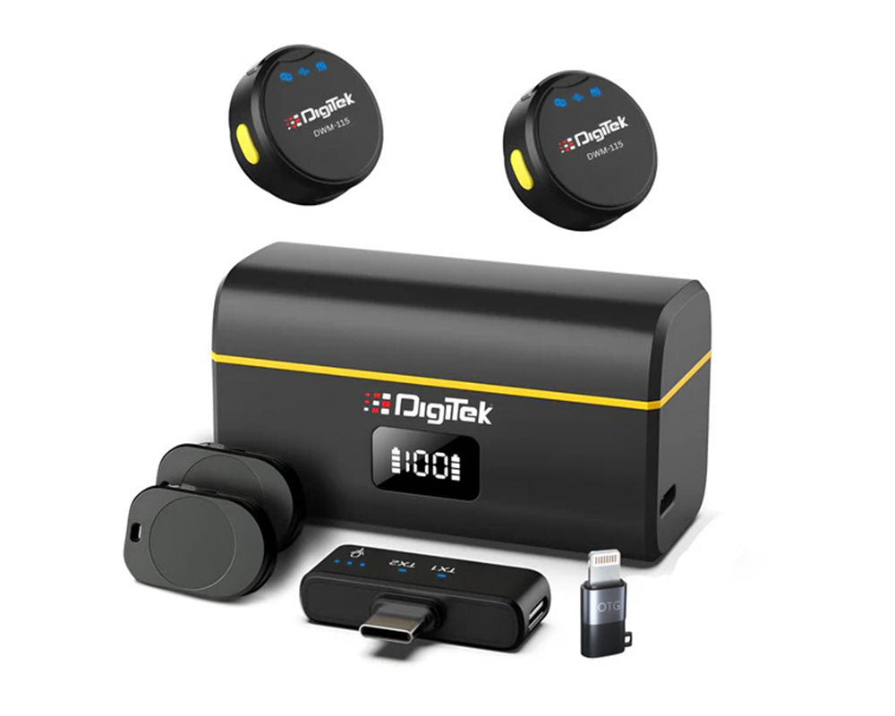 DIGITEK (DWM-115) 2-in-1 Wireless Microphone, 2.4GHz