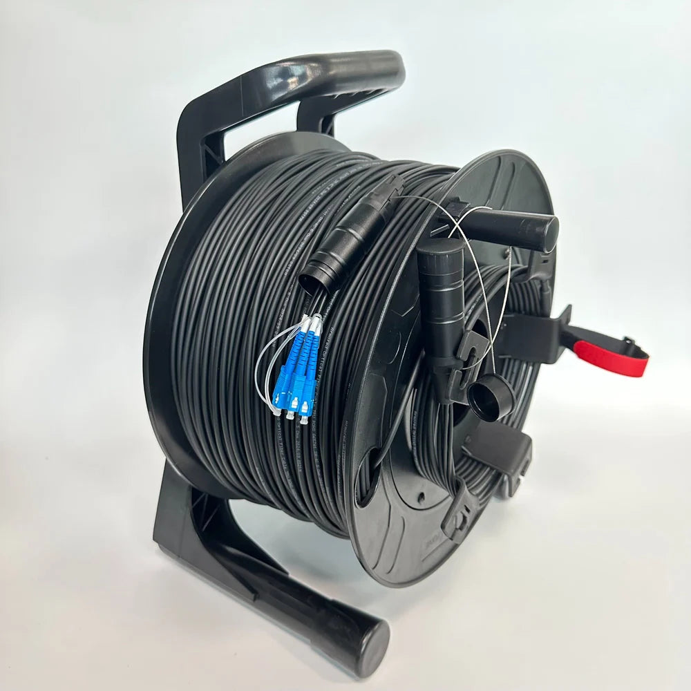Armored Fiber Optic Cable 2 Core 300m Reel