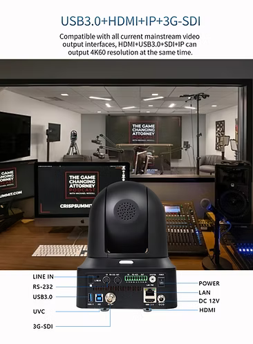 VIDEOCAST 4K VC300 PTZ Video Camera