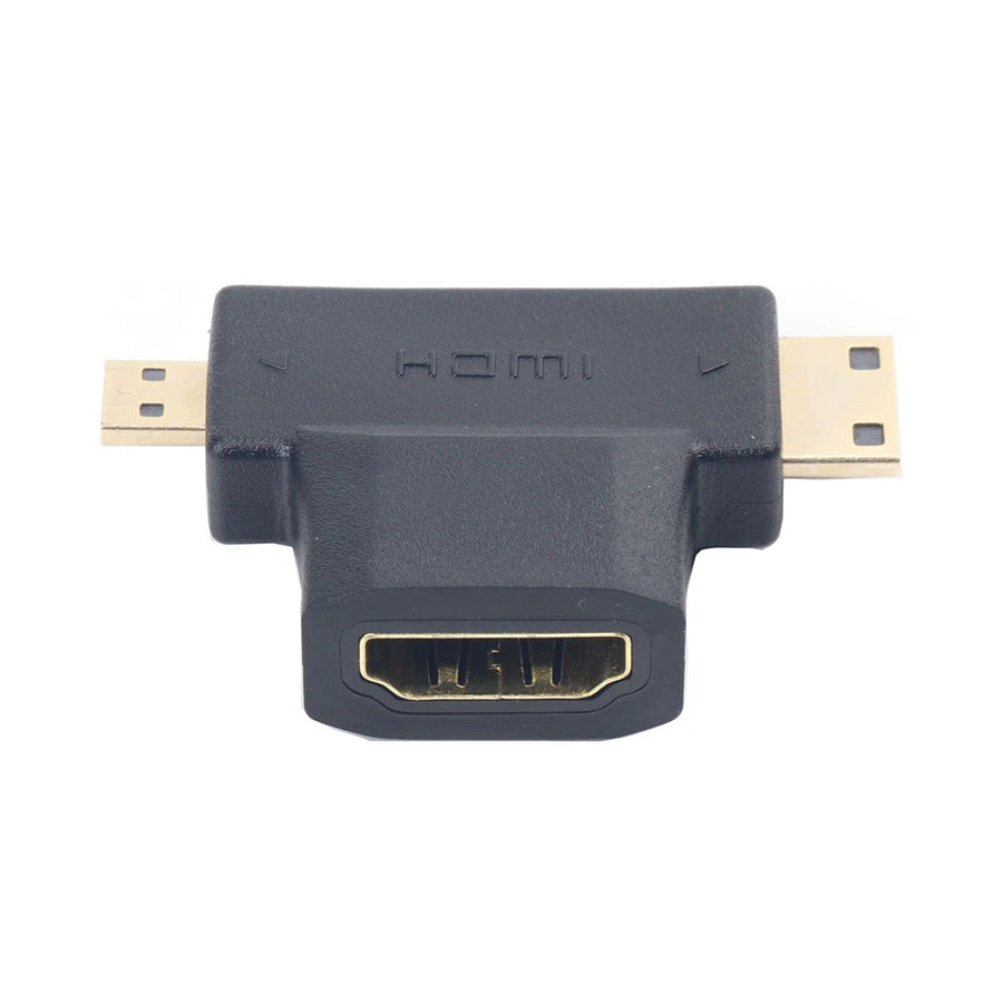 Onten OTN-HD708 HDMI Female to Mini HDMI & Micro HDMI Male Black Converte
