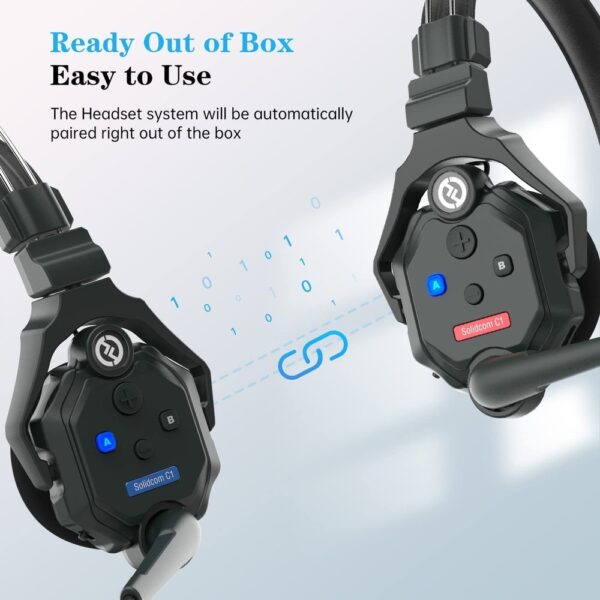 Hollyland Solidcom C1 4-Wireless Headset Full Duplex 1000Ft - Image 3